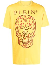 T-shirt girocollo stampata senape di Philipp Plein