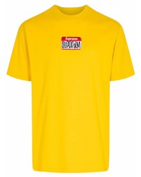 T-shirt girocollo stampata senape di Supreme