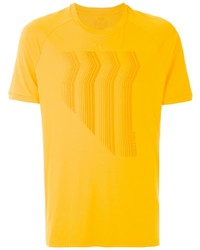 T-shirt girocollo stampata senape di Track & Field
