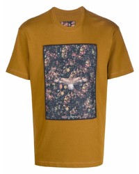 T-shirt girocollo stampata terracotta di Emporio Armani