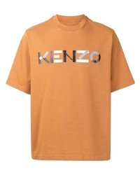 T-shirt girocollo stampata terracotta di Kenzo