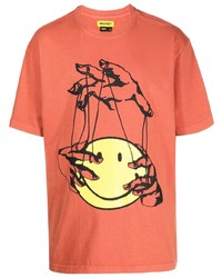 T-shirt girocollo stampata terracotta di MARKET