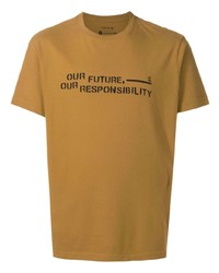 T-shirt girocollo stampata terracotta di OSKLEN