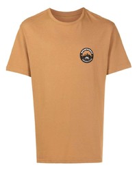 T-shirt girocollo stampata terracotta di OSKLEN