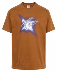 T-shirt girocollo stampata terracotta di Supreme