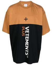 T-shirt girocollo stampata terracotta di Vetements