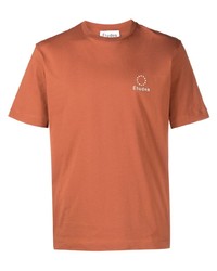 T-shirt girocollo stampata terracotta di Études