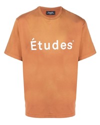 T-shirt girocollo stampata terracotta di Études