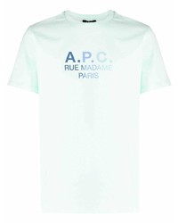 T-shirt girocollo stampata verde menta di A.P.C.