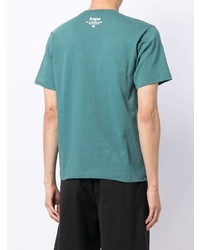 T-shirt girocollo stampata verde menta di AAPE BY A BATHING APE