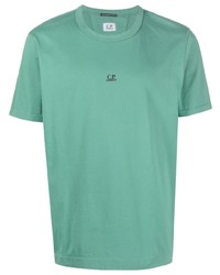 T-shirt girocollo stampata verde menta di C.P. Company