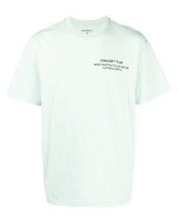 T-shirt girocollo stampata verde menta di Carhartt WIP