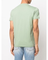 T-shirt girocollo stampata verde menta di John Richmond