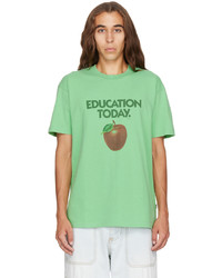 T-shirt girocollo stampata verde menta di Eytys