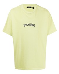 T-shirt girocollo stampata verde menta di FIVE CM