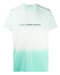 T-shirt girocollo stampata verde menta di Givenchy