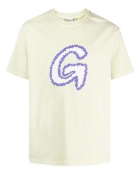 T-shirt girocollo stampata verde menta di Gramicci