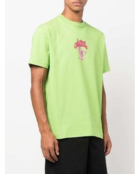 T-shirt girocollo stampata verde menta di Jacquemus