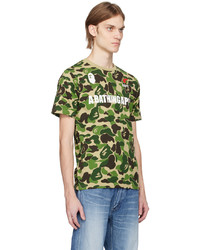 T-shirt girocollo stampata verde menta di BAPE