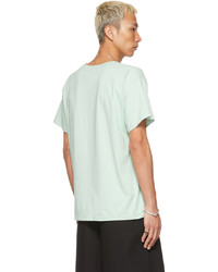 T-shirt girocollo stampata verde menta di LU'U DAN
