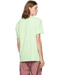 T-shirt girocollo stampata verde menta di Moncler