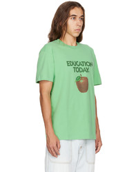 T-shirt girocollo stampata verde menta di Eytys