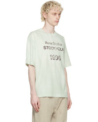 T-shirt girocollo stampata verde menta di Acne Studios