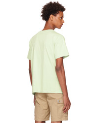 T-shirt girocollo stampata verde menta di Sky High Farm Workwear