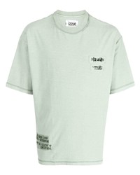 T-shirt girocollo stampata verde menta di Izzue