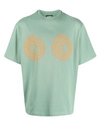 T-shirt girocollo stampata verde menta di Jacquemus