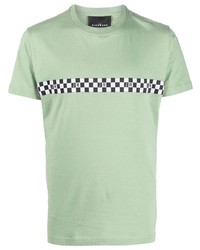 T-shirt girocollo stampata verde menta di John Richmond