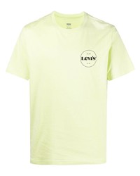 T-shirt girocollo stampata verde menta di Levi's