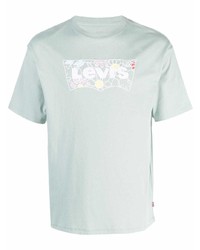 T-shirt girocollo stampata verde menta di Levi's