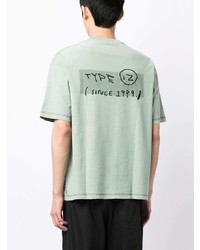 T-shirt girocollo stampata verde menta di Izzue