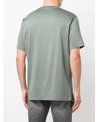 T-shirt girocollo stampata verde menta di Z Zegna