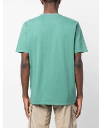 T-shirt girocollo stampata verde menta di C.P. Company