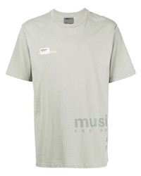 T-shirt girocollo stampata verde menta di Musium Div.