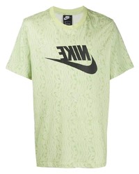 T-shirt girocollo stampata verde menta di Nike