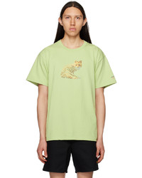 T-shirt girocollo stampata verde menta di Noah