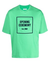 T-shirt girocollo stampata verde menta di Opening Ceremony