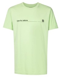 T-shirt girocollo stampata verde menta di OSKLEN
