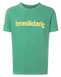 T-shirt girocollo stampata verde menta di OSKLEN