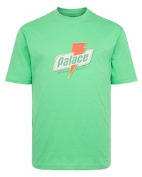T-shirt girocollo stampata verde menta di Palace