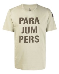 T-shirt girocollo stampata verde menta di Parajumpers