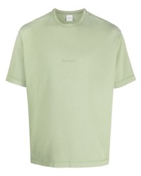 T-shirt girocollo stampata verde menta di Paul Smith