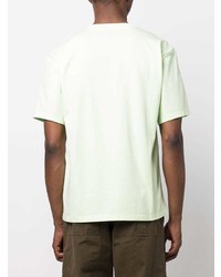 T-shirt girocollo stampata verde menta di PACCBET