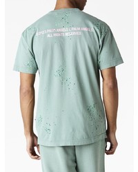 T-shirt girocollo stampata verde menta di Palm Angels