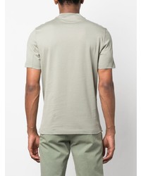 T-shirt girocollo stampata verde menta di Brunello Cucinelli