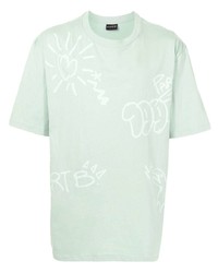 T-shirt girocollo stampata verde menta di SPORT b. by agnès b.