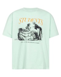 T-shirt girocollo stampata verde menta di Students Golf
